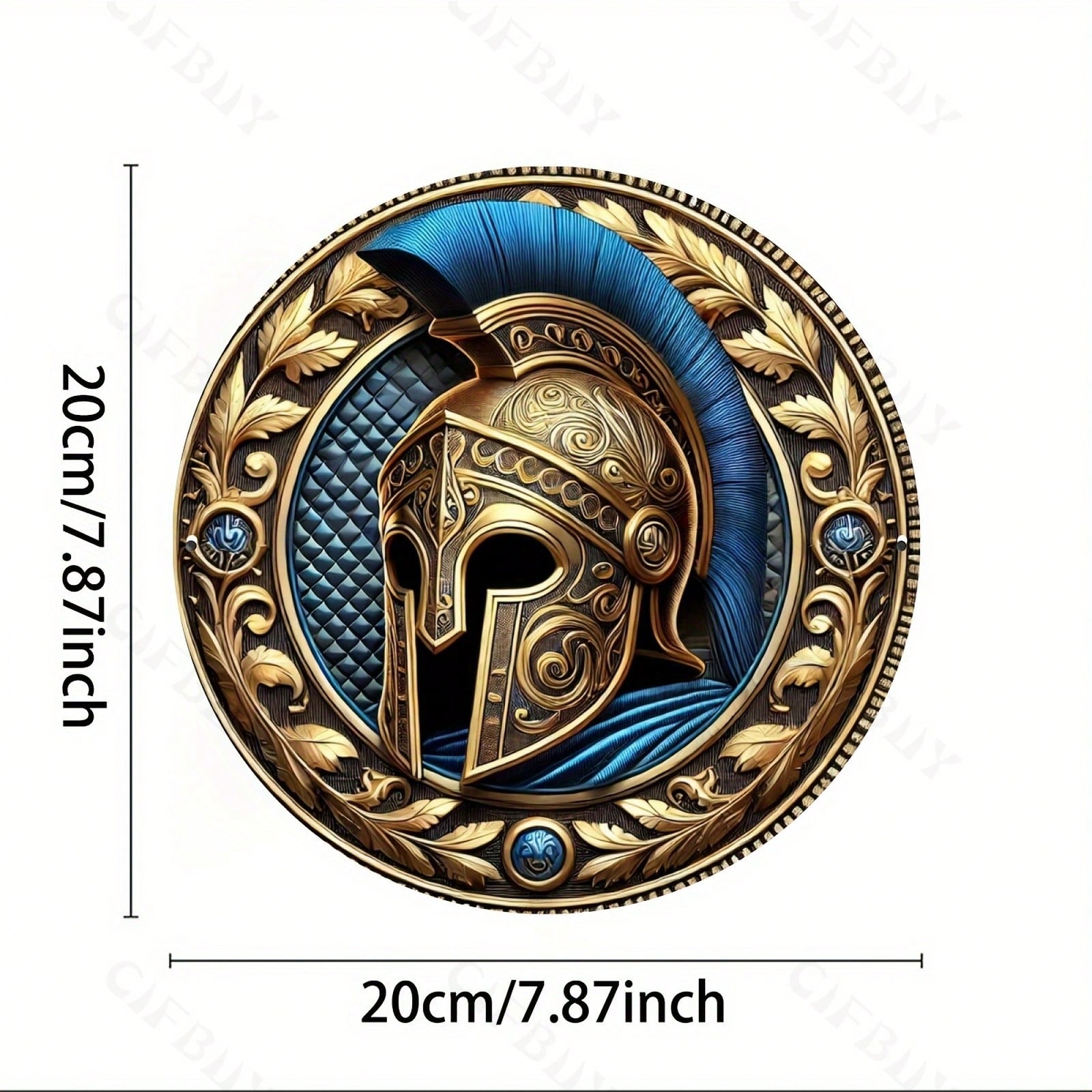 Spartan Warrior Round Metal Wall Art Aluminum Home Office Decor Gift разноцветный