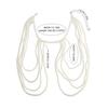 Modern Faux Pearls Body Necklace for Women Adjustable Strap Shoulder Chain Great for Celebrations and Day To Day Fashion