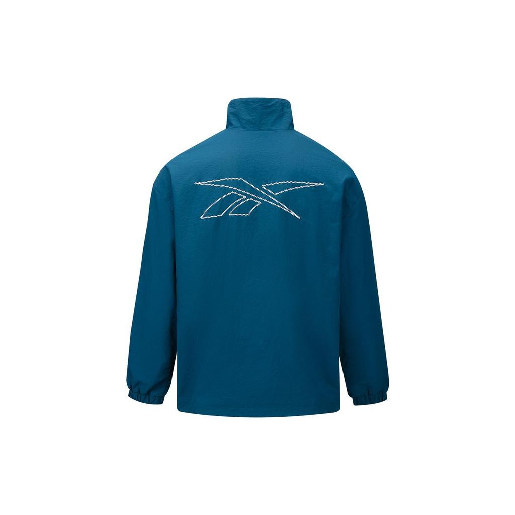 Reebok Sports Fashion Logo Zipper Solid Color Jacket Unisex Jacket Legion-Blue 24FRM111UGBA