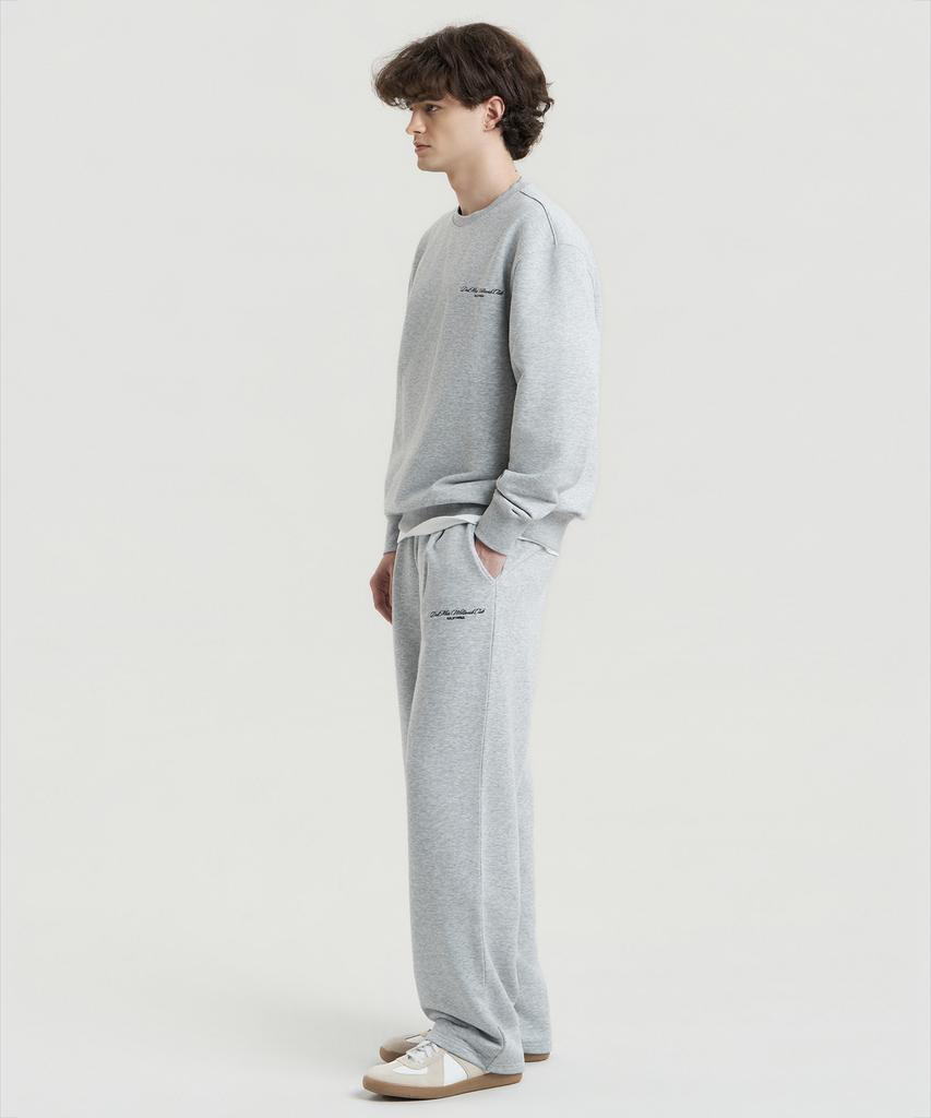 Delma Wellness Club Semi-Wide Sweatpants - Gray