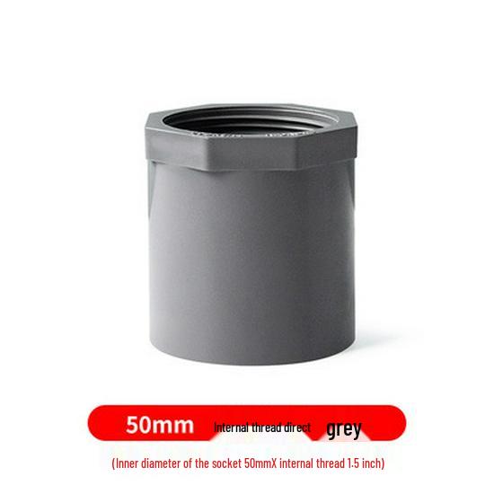 PVC Female Thread Straight Through Connector (Sizes: 20-110)