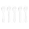 Uxcell 10-Pack Teaspoon Micro Scoop 0.25g Mini Powder Scoop Mini Measuring Spoon for Cosmetic Powder and Coffee, White