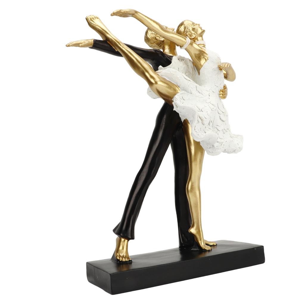 Romantic Couple Dancing Sculpture Decoration Resin Elegant Couple Ballet Dancer Statue Figurine