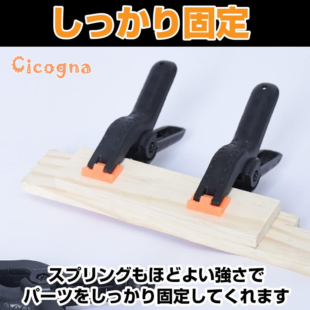 Cicogna Plastikové Modelárske Spony na Upevnenie Dielov, Klipy, Maľovanie, Ošetrenie Švov, Lepenie, Klipy na Diely, Model Gunpla, Čierne (Sada 10 kusov)
