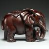 Large Ebony Wood Elephant Carving Set - Home Decor & Housewarming Gift