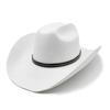 Western Cowboy Hat With Large Brim And Waterwave Embroidery For Summer Outdoor Wear