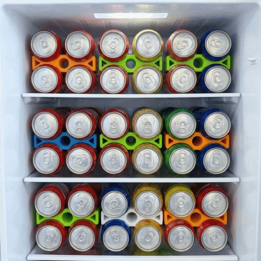 Stable Beverage Can Holder Plastic Soda Can Stacker Simple Can Stacker Organizer for Kitchen