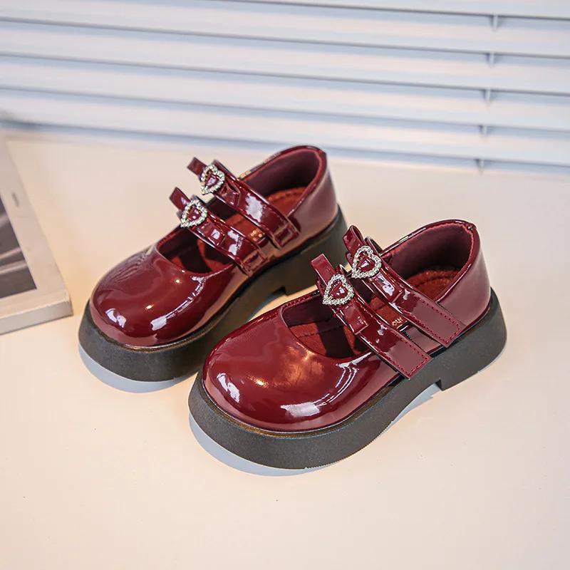 Simple Girls Shoes Fashion Girls' Princess Shoes Soft Soled Kids Shoe Comfor Child Leather Shoes Anti Slip Girl Leather Shoe