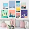 Paris Bangkok London Hamburg Barcelona Wall Art Canvas Painting Nordic Posters And Prints Pictures For Living Room Home