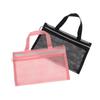 Pink Mesh Multi-Pocket Mini Makeup Bag Swimming Bag Portable Travel Storage Bag Portable Bath Bag Beach Bag One Pack
