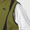Puma Dare To Woven Vest Color Block Casual Stand Collar Loose Vest Women vests Olive-Green 626032-33
