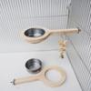 Parrots Standing Perch with Dish Cup Screw Bird Stand for Feeding Cockatiel Feeder Birdcage Perch Food Bowl for Budgies