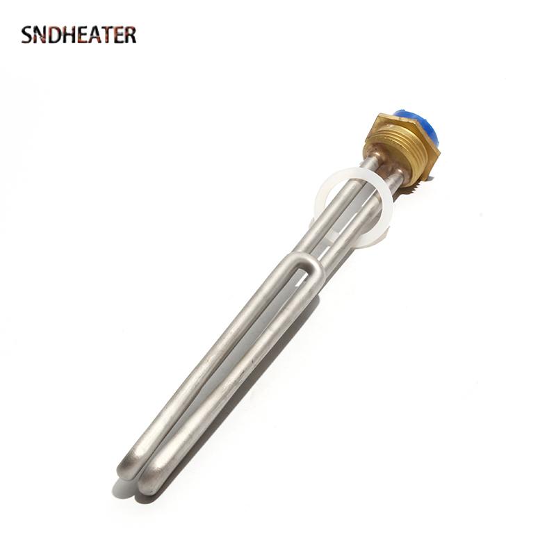 SNDHEATER G1 NPT Copper Thread 110V 220V 380V Immersion Water Heating Element 1KW-6KW Folded Tube Solar Underwater Heater Boiler