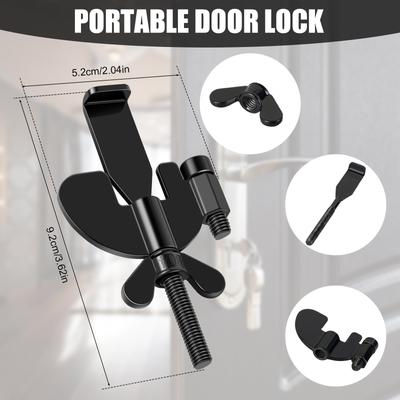 1/2/4pcs Portable Door Lock Privacy Extra Security Lock Anti Theft Travel Inside Door Locker for Traveling Home Bedroom Apartmen