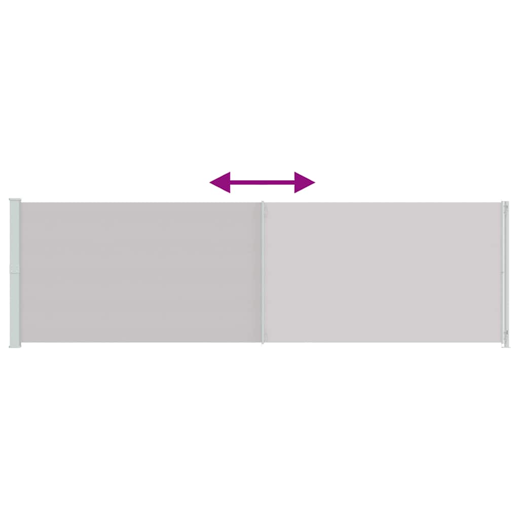 Vidaxl Retractable Side Awning for Terrace, 180 X 600 Cm, Grey