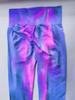 Nahtlose Yogahose mit hoher Taille im Aurora-Tie-Dye-Stil in 12 Farben für Damen – schnelltrocknende Fitness-Leggings mit pfirsichfarbener Hüfte