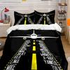 "Airplane Themed Desk Decor Set" Multiple Sizes kid's And adults' Bedroom Exquisite 3PC Bedding set, Gift