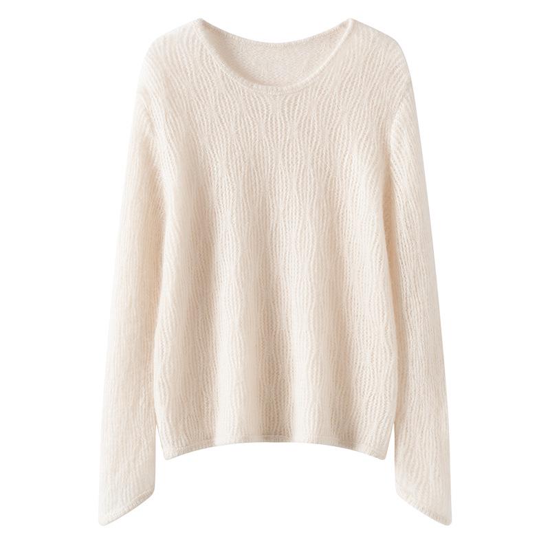 Lekasha Cashmere Goat Five-Needle Round Neck Sweater - Autumn/Winter Knitwear Pullover