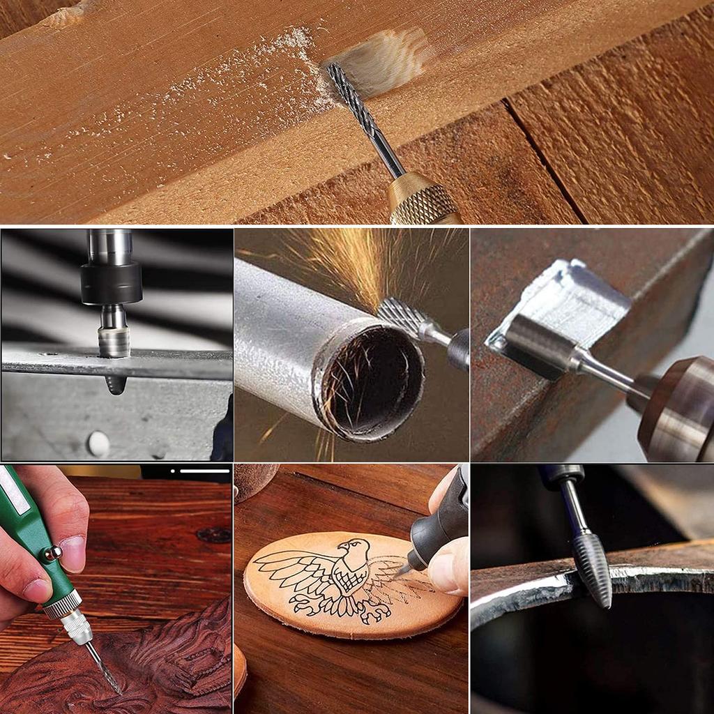 Kimlonton Super Hard Tungsten Steel Router Carbide Drill Set of 20 Blade Comes In a Dedicated Plastic Essential for and Craft Burs, Bits, Bits, (Shank