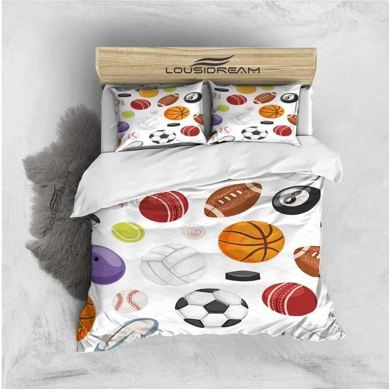 3D Football Duvet Cover Soccer/ Football Digital Print Polyester Bedding Sets Child Kids Covers Boys Bed Linen Set For Teens
