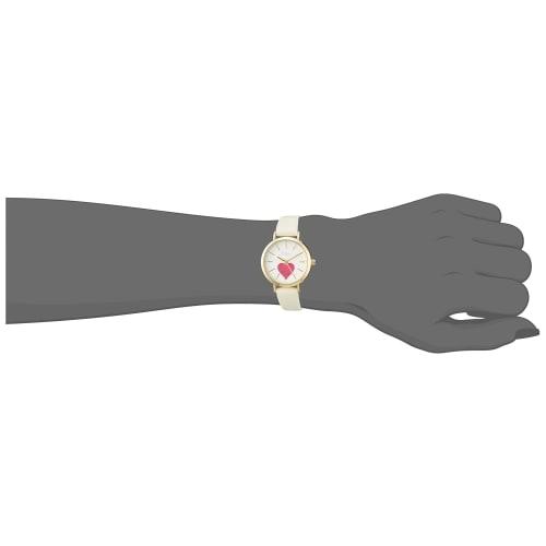 Fieldwork Women's Analog Shake Watch, Gold with Leather Strap, Off-White (KDS012-1)