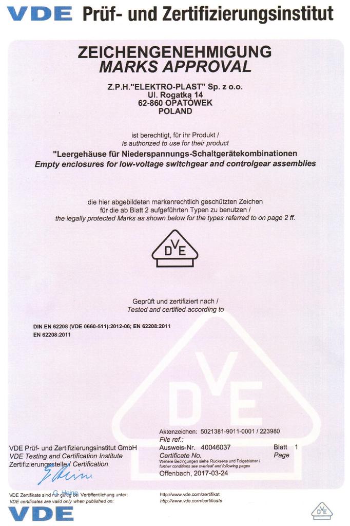Rozdzielnica Hermetyczna Natynkowa 72 Moduły 4X18 Ip65 Vde Skrzynka