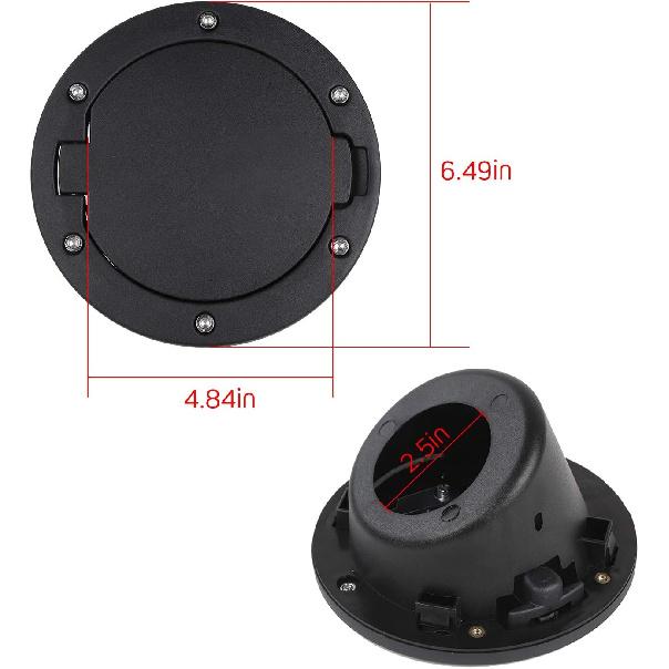 Non-Locking Gas Cap Cover Fuel Door for 1997-2006 Jeep Wrangler TJ