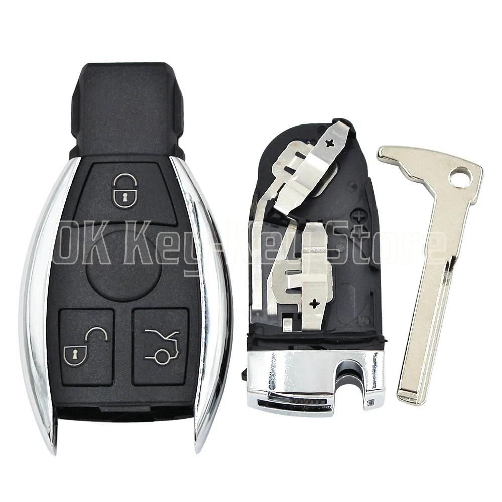 Modified 3/4 Button Smart Key Shell for Mercedes Benz W211 A C E G S R SL ML GML CL GL CLS CLA CLK SLK GLK with Battery Holder TB7
