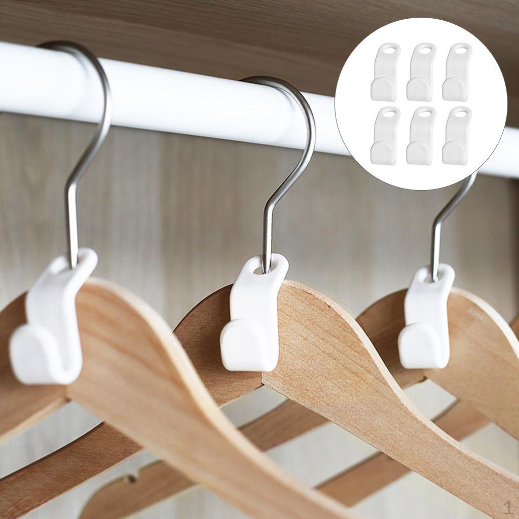 

6PCS Clothes Hanger Connector Hooks,Cascading Hangers,Heavy Duty Space Saving Organizer,for