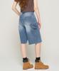 CARGOBROS FOR WOMAN Fade Wash Cargo Bermuda Pants (Blue)