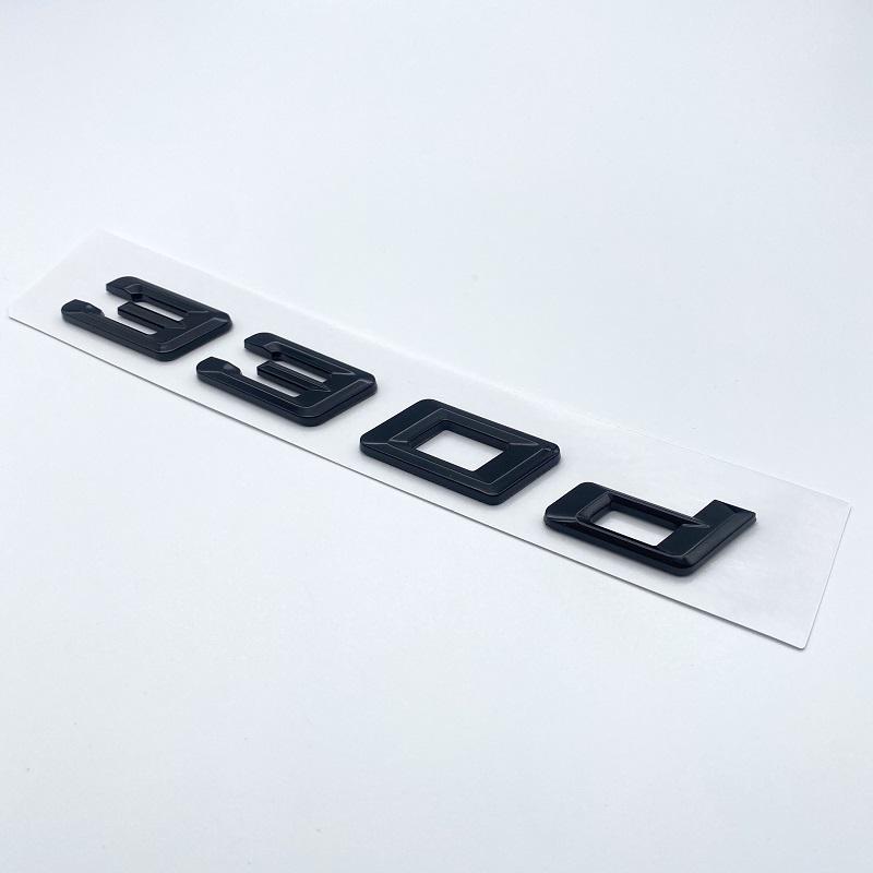 Nová čísla písma Písmena 316d 318d 320d 325d 328d 330d 335d Emblém GT ABS pro BMW řady 3 E90 E46 F30 Logo kufru auta