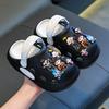 Summer children's Nezha cartoon clogs, closed-toe, soft-soled, breathable sandals for older children, suitable for outdoor beach wear