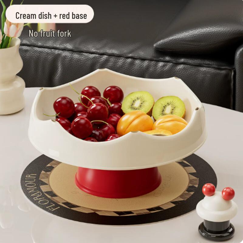 Nordic High-Foot Drainable Fruit & Snack Plate Set Drainable