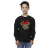 Disney Jungen-Weihnachts-Sweatshirt mit Minnie-Maus-Leopardenmuster