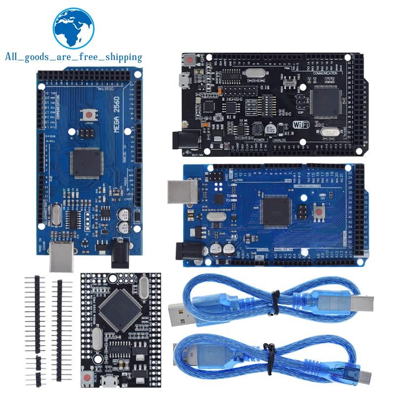 TZT MEGA2560 MEGA 2560 R3 (ATmega2560-16AU CH340G) Placa de desenvolvimento AVR USB MEGA2560 para arduino