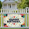 Vibrant Party Background Happy Festive Starry Event Decor Anniversary Birthday Backdrop for Party Decoration