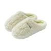 Plush thermal cotton slippers autumn and winter indoor home use thick sole comfortable couple outdoor wear shoes