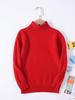 Children's 100% Pure Wool High Turtleneck Sweater - Autumn & Winter Pullover for Boys and Girls