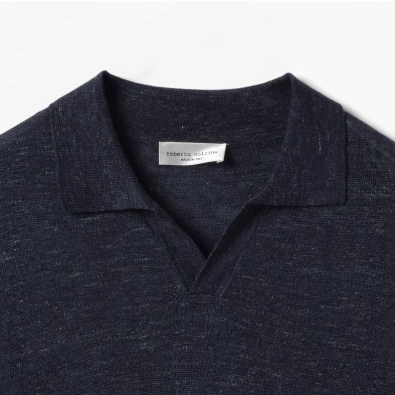 Roberto Collina Polo Knit Navy Rcf1m50004a72
