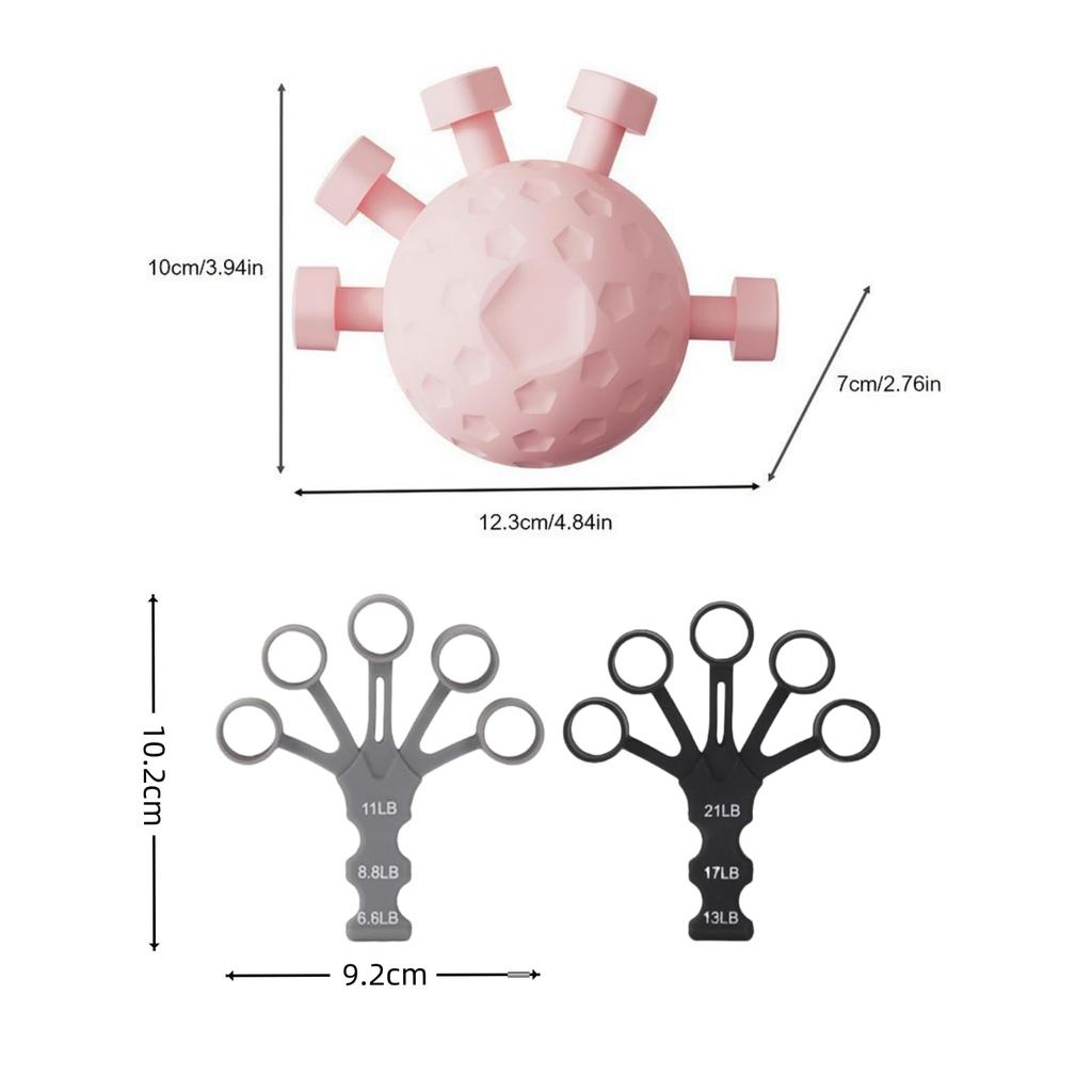 Finger Grip Hand Grip Finger Grip Stress Relief Adjustable Hand Grip Ergonomic Muscle Rehabilitation Strengtheners, 3-Pack, Strengtheners, Exercisers,