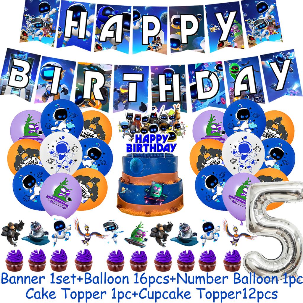 Cartoon ROBOTS Child Birthday Party Decoration Supplies Cup Plate Balloon Tablecloth Banner Photography Background Prop Kid Gift