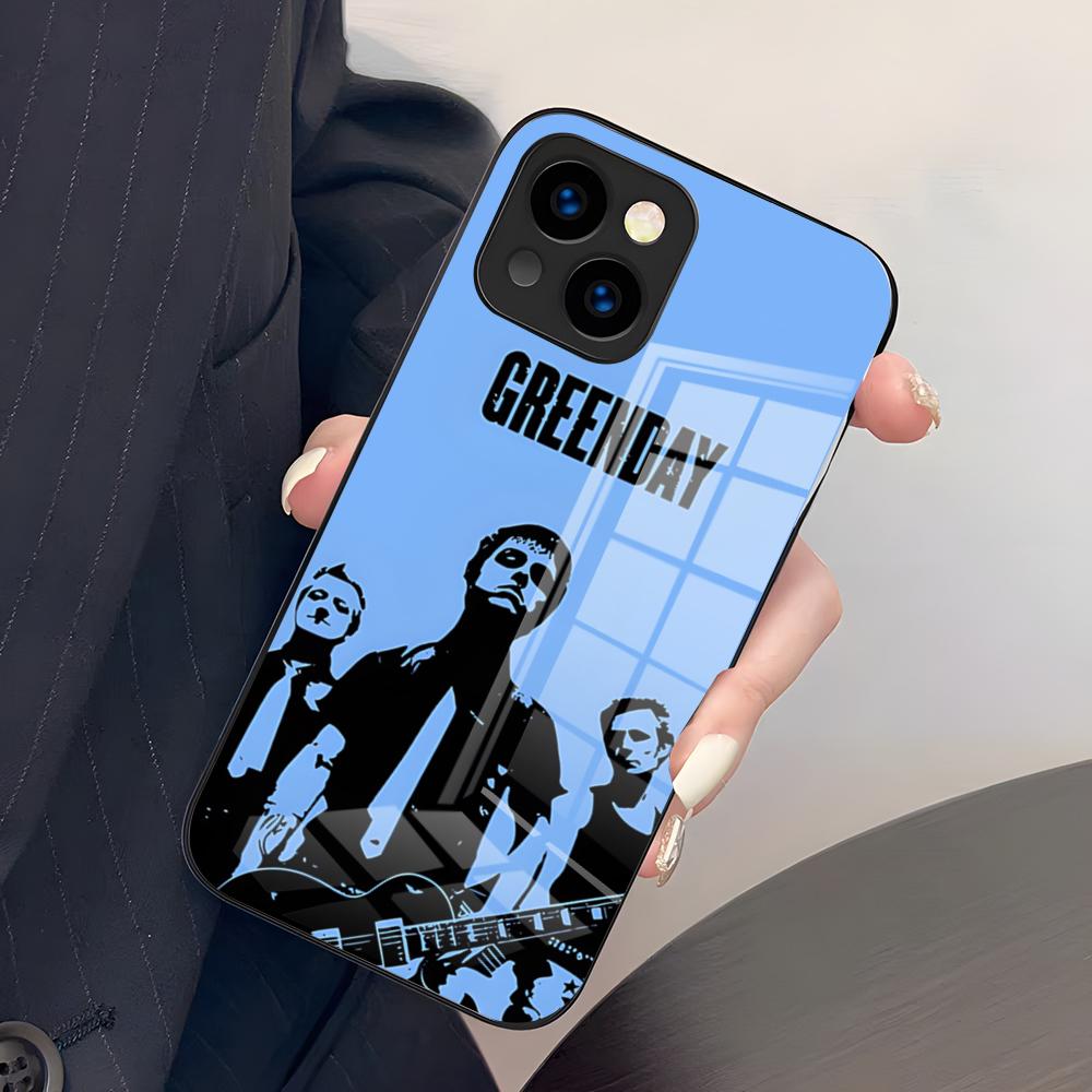 

G-Green Day Phone Case For IPhone 17 Pro Max 15 Pro 16 14 Plus 12 13 Mini 11 Pro Shockproof Glass Cover iPhone16ProMax