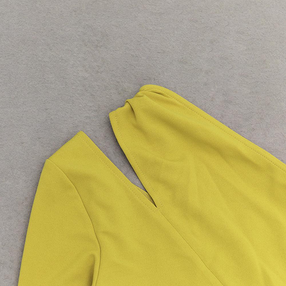 Elegant Women's One-Shoulder Slim Fit Evening Gown - Sexy Backless Long-Sleeve Dress