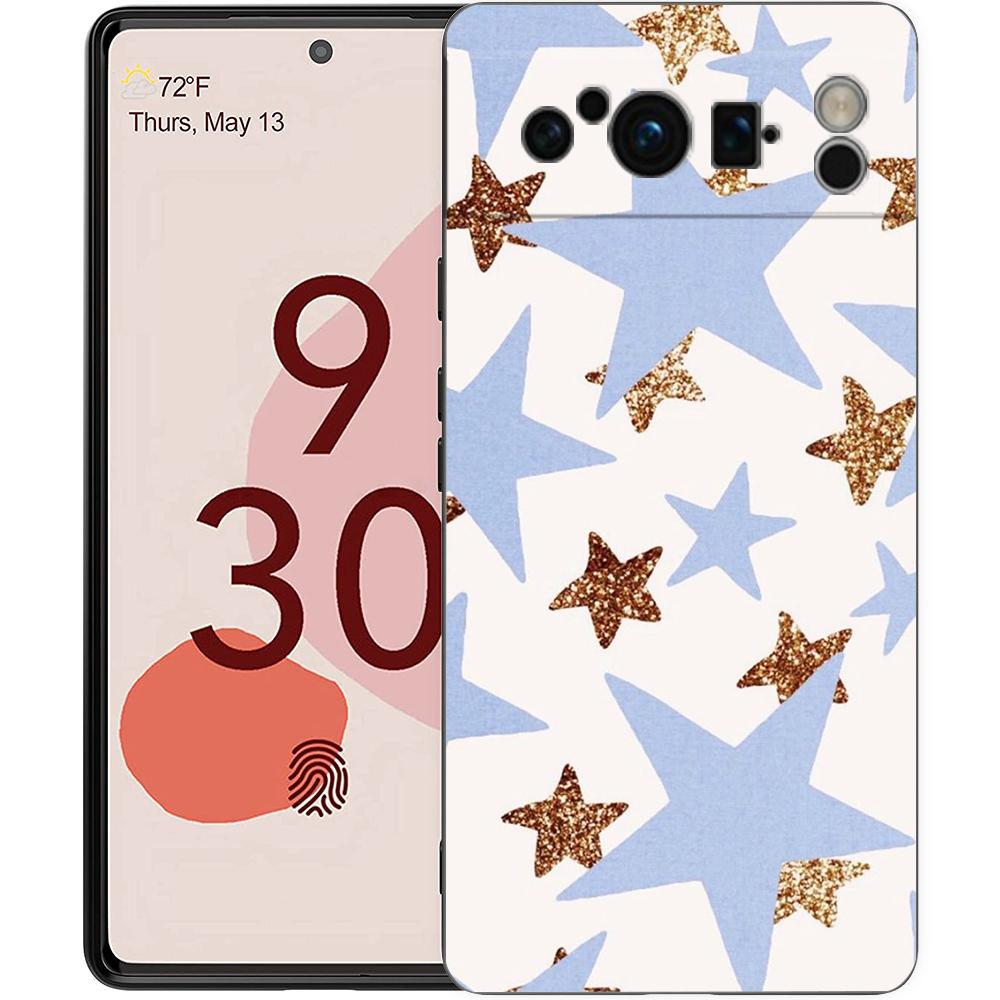 Für Google Pixel 10 Pro Handyhülle Pixel 9 Pro XL TPU Hülle Pixel 8 Pro 9A 8A 7A 7 6A 6 Pro Weiche Hülle Bunte Sterne