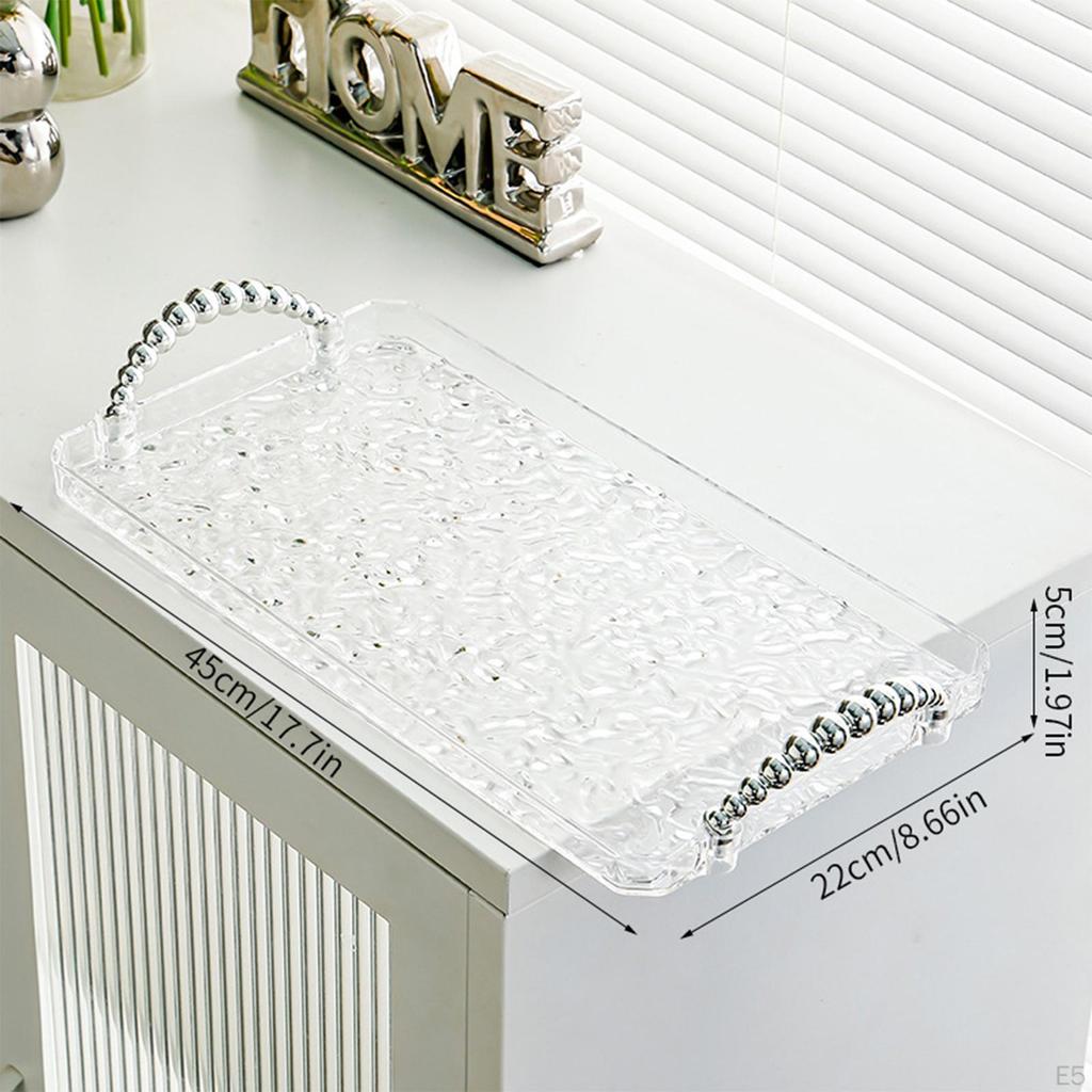 Elegant Rectangular Tray for Jewelry And Snacks Organization On