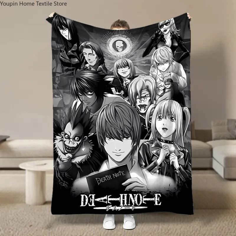 8 Size Aanime-Death-Note Flannel Blanket Fluffy Children and Adults Sofa Plush Bedspread Throw Lunch Blanket for Sofa Bed Gift