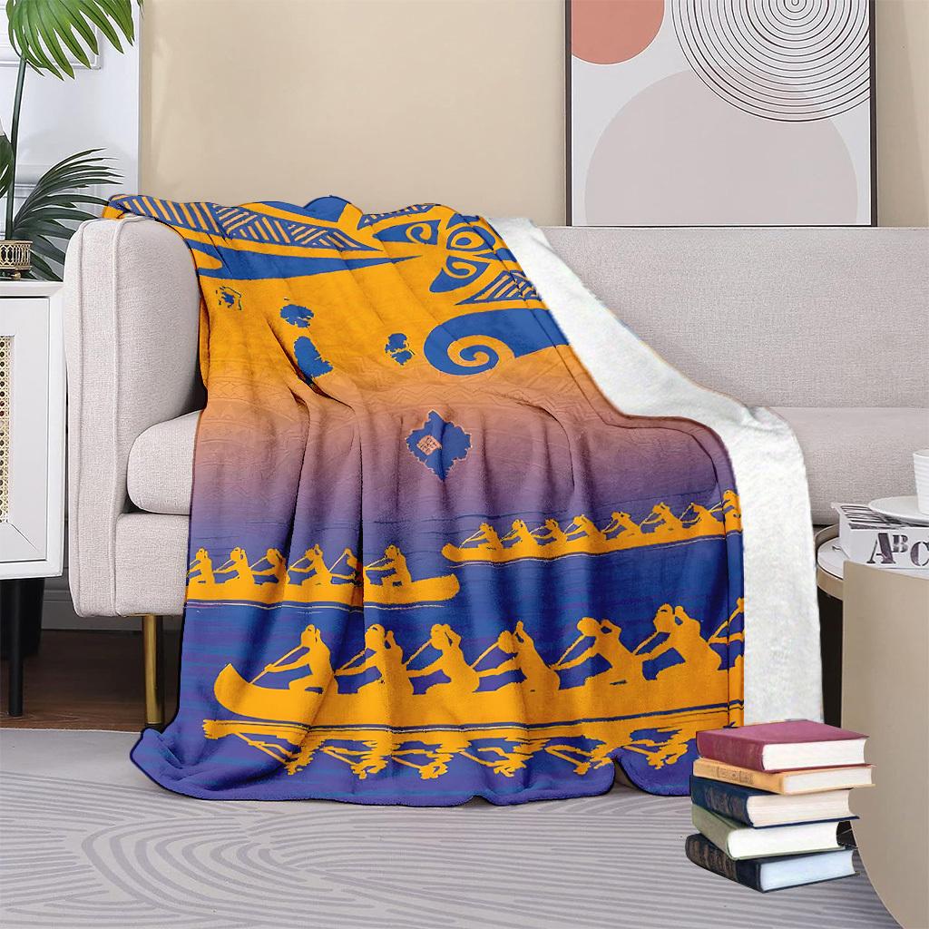 Hawaii Sonnenuntergang Farb Muster Decke für Sofa Bett Reise Camping Wohnzimmer Büro Klimadecke für Alle Jahreszeiten Geschenke