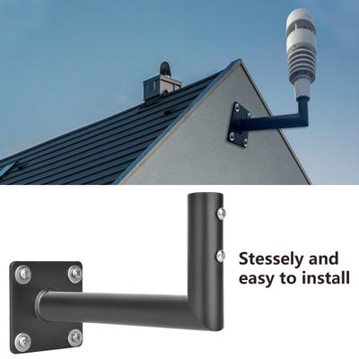 1 Set Weathervane Mount Rustproof High Hardness L-tube Support Steel Outdoor TV Antenna Mounting Bracket Home Supply