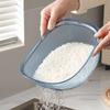 Large Capacity Drain Basket Drain Bowl Household Sink Vegetable Basin Kitchen Rice Washing Colander Fruit Plate