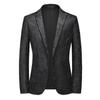 Heren Lente Business Sociaal Pak Jas Heren Single Breasted Dunne Heren Jacquard Blazers Jassen